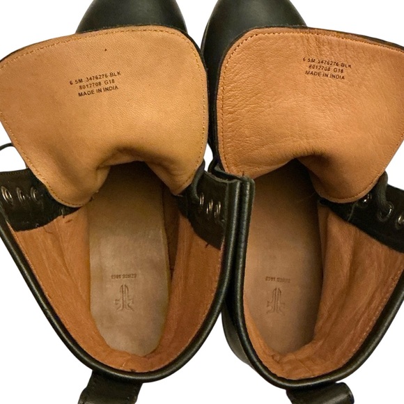 FRYE Veronica Flex Black Leather Combat Boot Size 6.5 Lace-ups - Picture 12 of 16